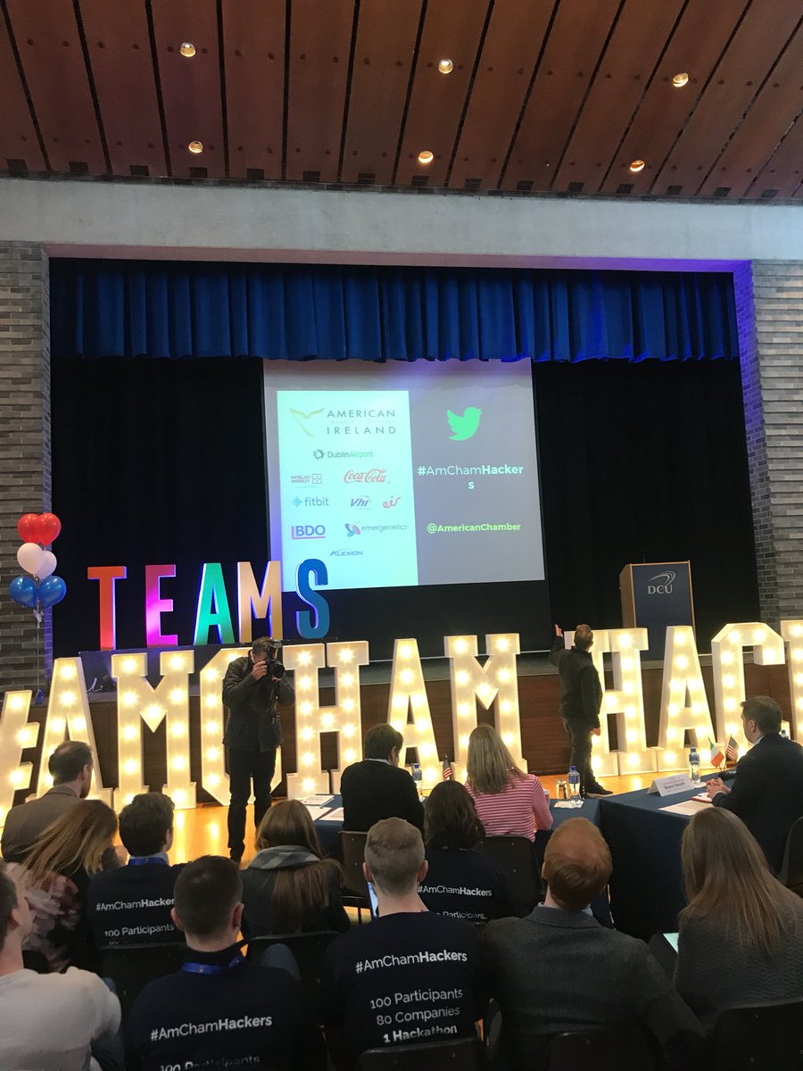 CardiHacks's tweet photo. Let the pitches begin. Good luck everybody #AmChamHackers https://t.co/XUjUr1earX
