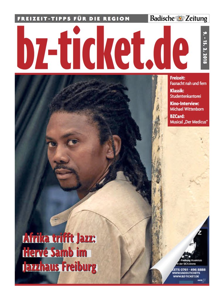 En couverture du grand quotidien Allemand Badische Zeitung!!! Thank You Freiburg and see you at Jazzhaus Freiburg on sunday 11/02 !
#Terangatour #JazzSabar