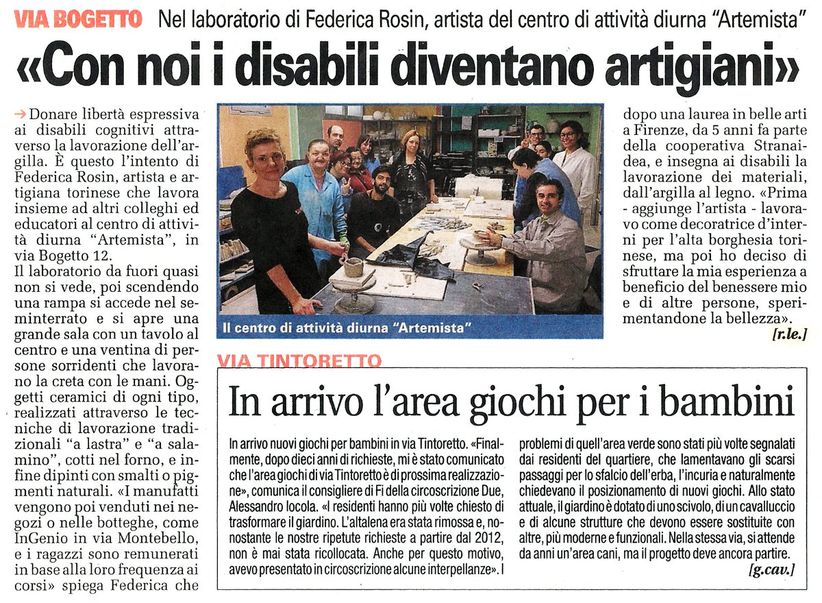 RiccardoLevi1's tweet photo. #Torino I disabili diventano artigiani con #Stranaidea #Artemista
@CronacaQui_To #artigianato #ceramica https://t.co/jlSRjLnVdM