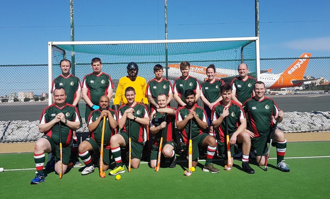 HMS Queen Elizabeth’s hockey team.