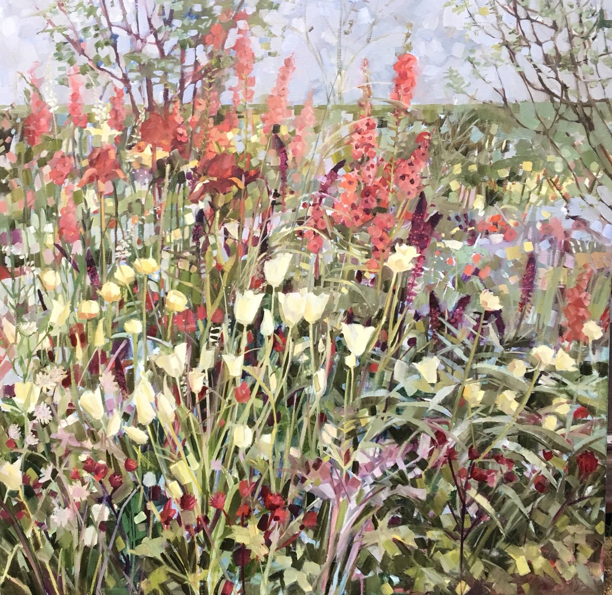 Nearly finished... #gardens #gardenpainting #flowers #floral #flowerpainting #oilpainting
