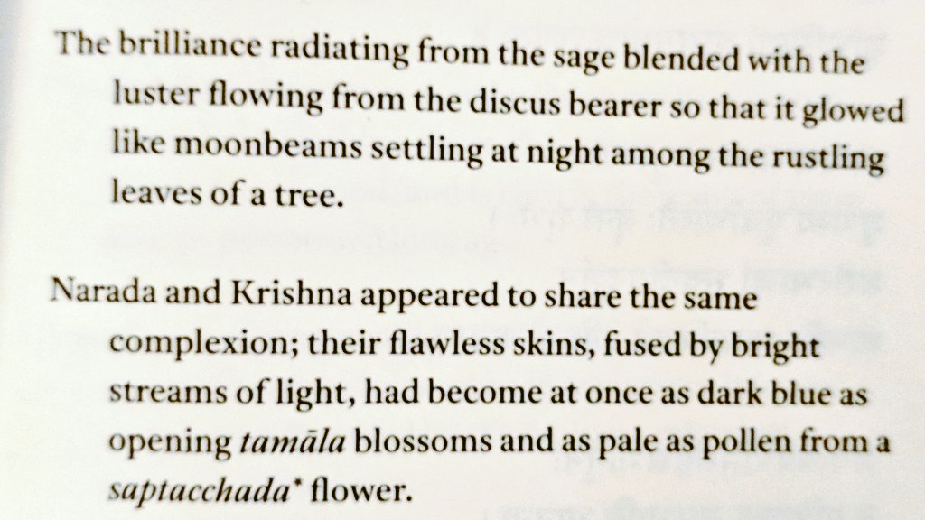 This similaic form sees everything transfigured into something else. So Krishna's dark skin, for instance, becomes the leaves of a tree.