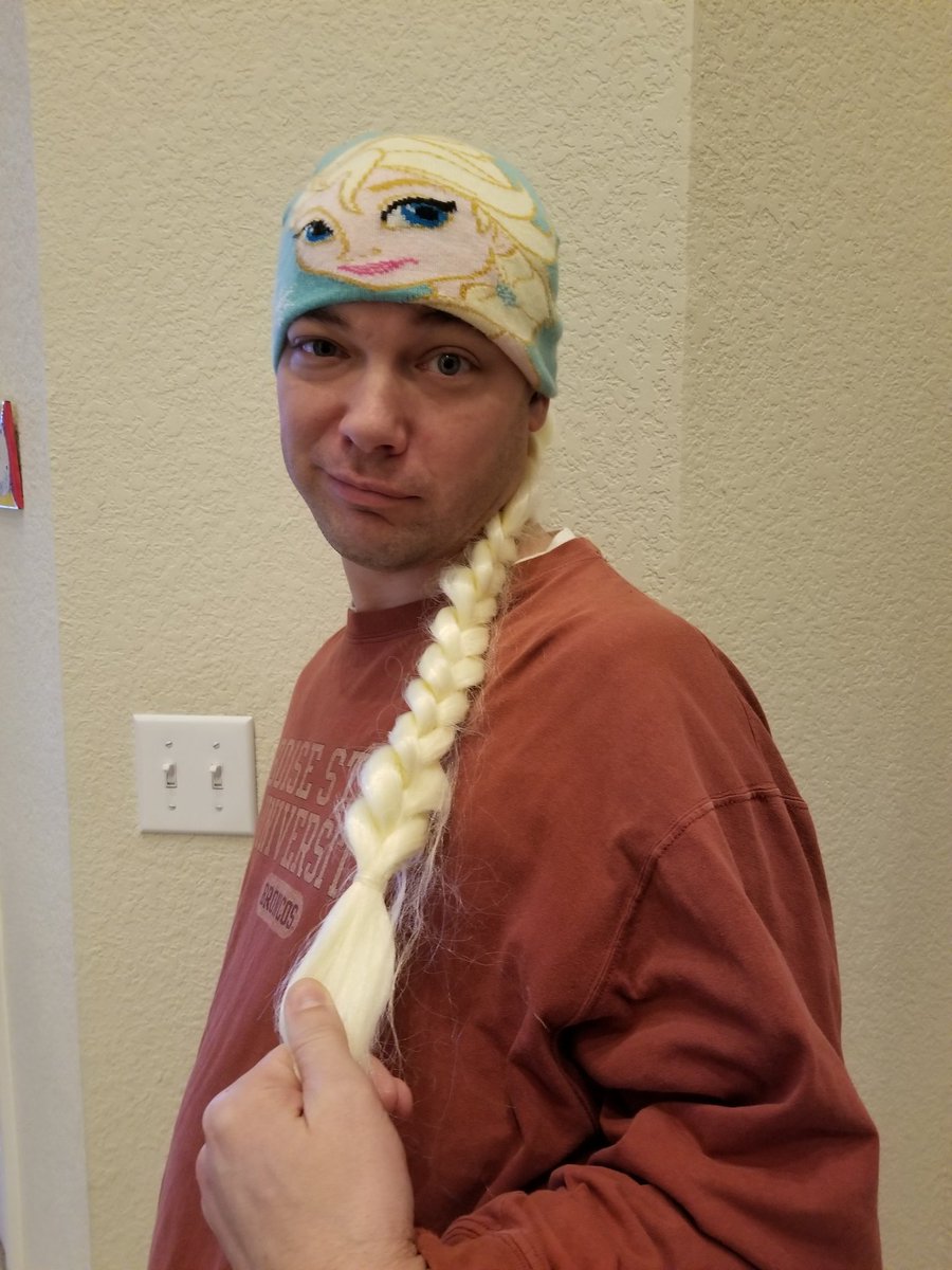 KariMalinak's tweet photo. .@TheBlazeKeith has run out of winter cap options and is testing out the attached ponytail look (egad!). Will this be making an appearance on @PatUnleashed? #TellPat #ThisDoesn'tWork https://t.co/cN6yH0Mo9w
