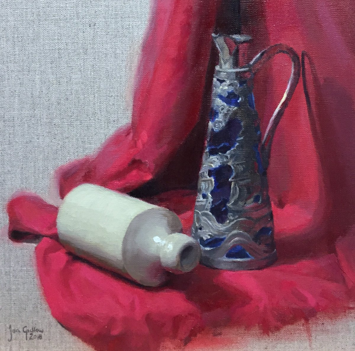 Weekend still life update. #oilpainting