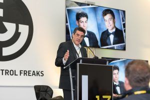 GRIDSMARTTech's tweet photo. "How many loved ones could you afford to lose?" That's the question Teddy Vagias asked at #INTERSECT17. Learn about Teddy's story &amp; his mission to achieve zero roadway fatalities on our latest FREAKSPEAK blog @ https://t.co/2lChMv5iOa.  #VisionZero #talkITS https://t.co/RHFox8m3Xb