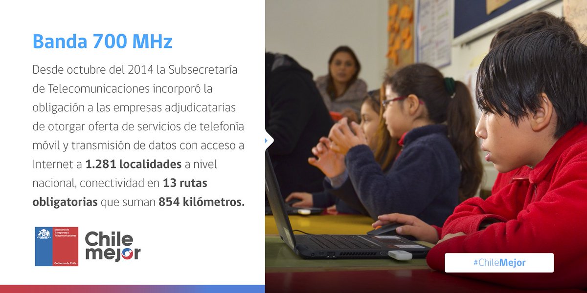 subtel_chile's tweet photo. Gracias a las contraprestaciones de la #Banda700MHz hemos logrado la #IntegraciónDigital, de esta manera conectamos a las familias, seres queridos, sus sueños y oportunidades.
Son más de 1.281 localidades que hoy viven un #ChileMejor 🇨🇱📡 https://t.co/pQMhDV6B0T