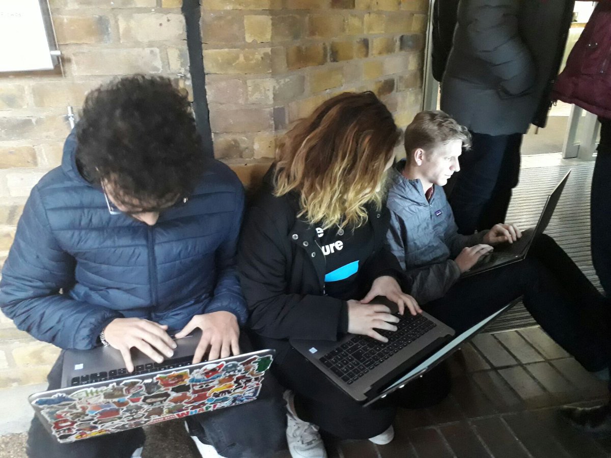 LBSHackathon's tweet image. Even a fire evacuation can&apos;t stop these hackers! #HackLBS