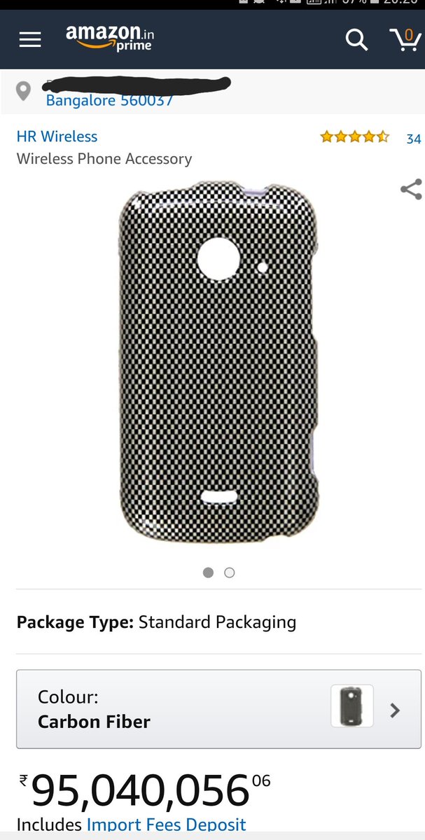 SenthilSS's tweet photo. @amazonIN Gone crazy? A phone cover costs 10cr INR😶 https://t.co/Z2l7i1mrpt