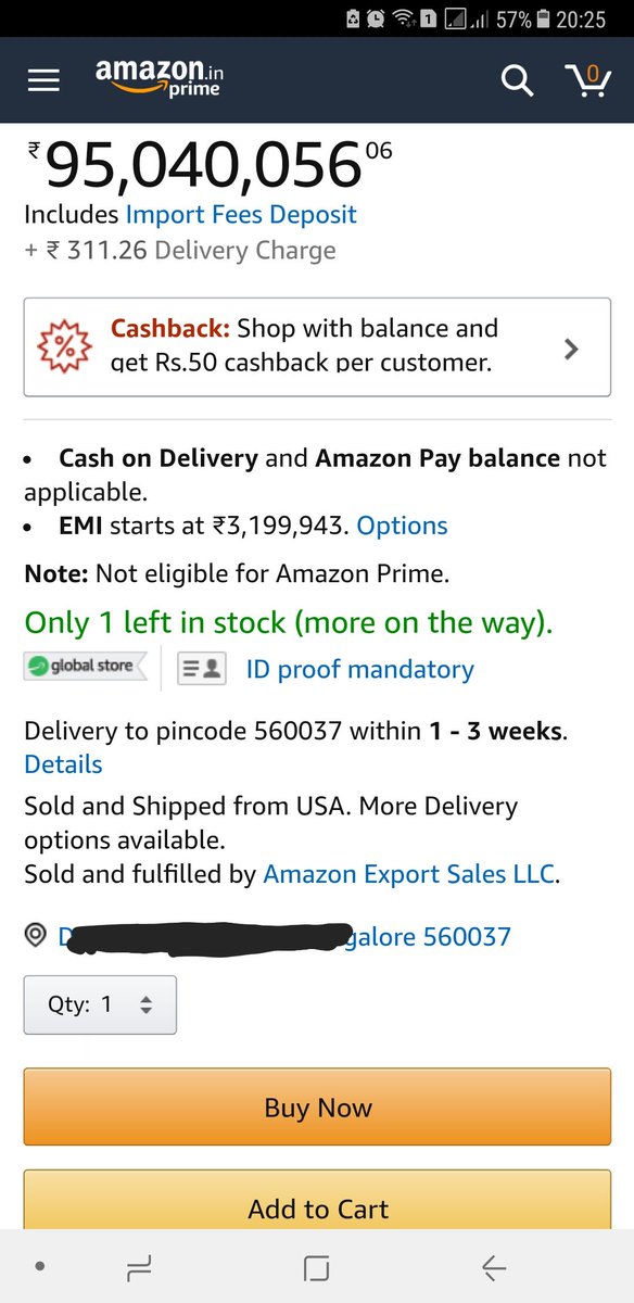SenthilSS's tweet photo. @amazonIN Gone crazy? A phone cover costs 10cr INR😶 https://t.co/Z2l7i1mrpt