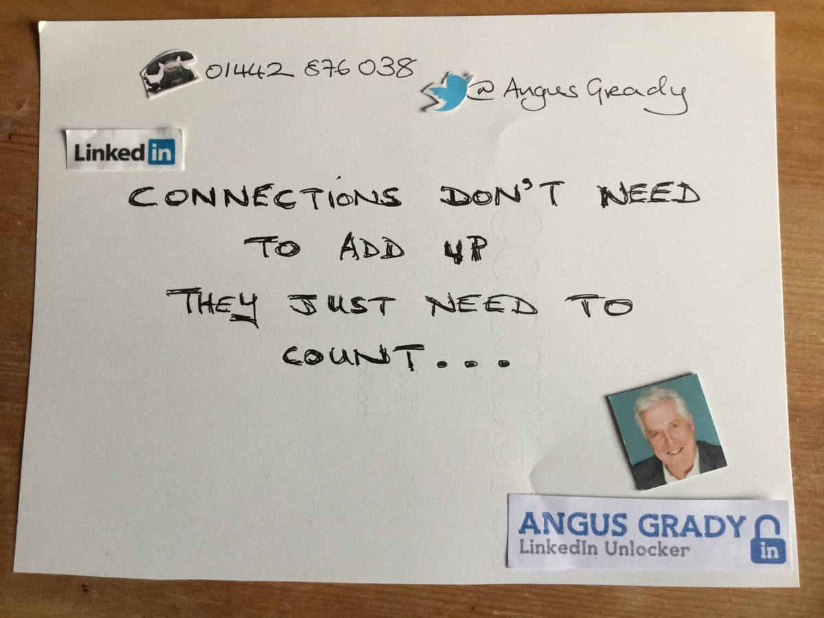 AngusGrady's tweet photo. Stop collecting connections like sweets, the#re is no point. Connect with people who have the problem that your services can solve #socialsolving #socialselling https://t.co/ryNZf1ZtCZ