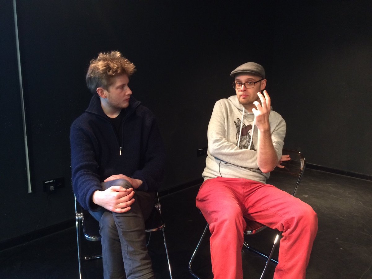ImproPotsdam's tweet photo. @SchokoMitGurke Immernoch Probe mit @SchokoMitGurke .
#improtour https://t.co/YzT9nDyzKa