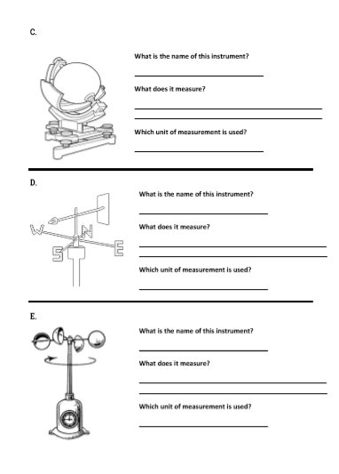 jondebarra's tweet image. .Measuring #Weather #WeatherInstruments Worksheet #JCGeography #JuniorCycle #Geography