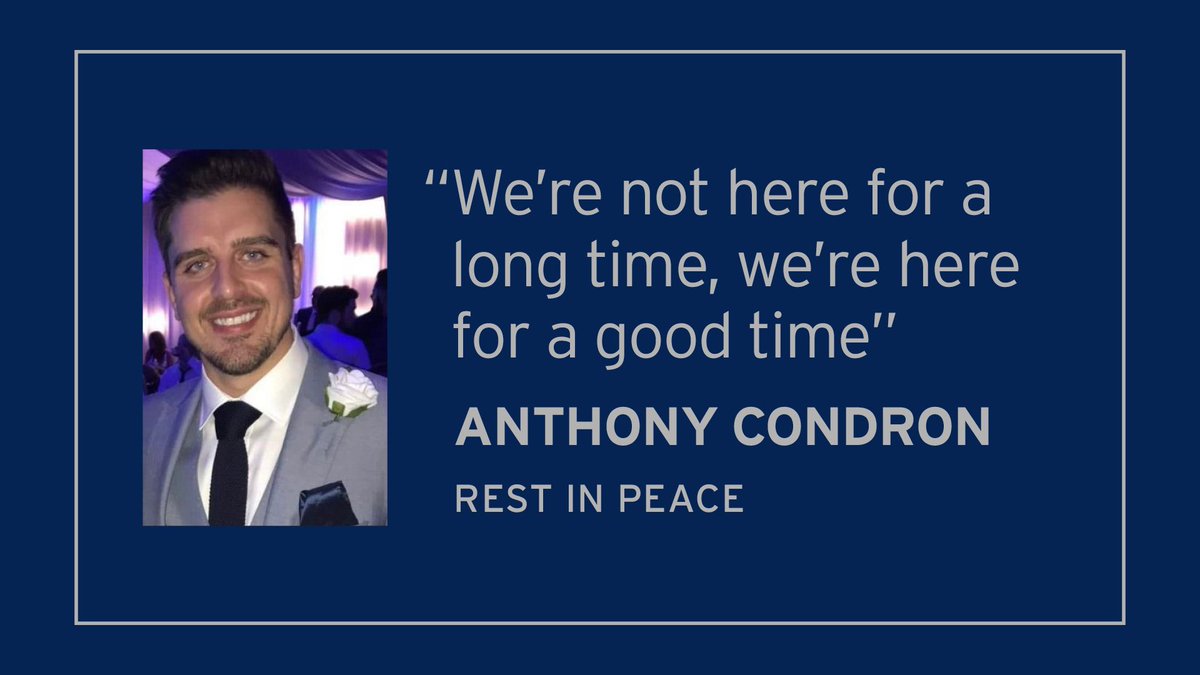 29' All four sides of Goodison Park stand and applaud to remember Evertonian Anthony Condron, who tragically lost his life last week. RIP, Anthony. #EFCmatchday