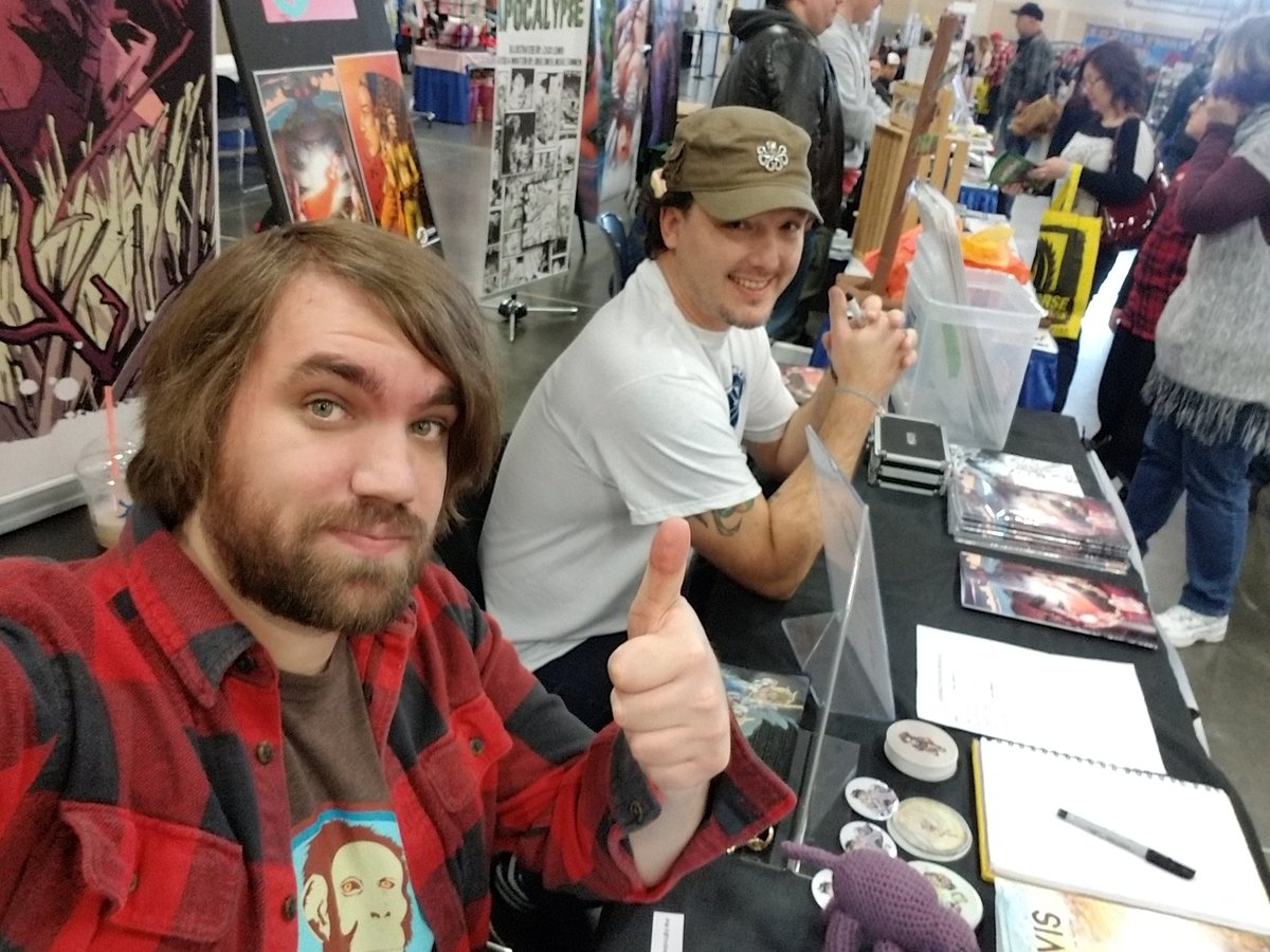 Goldrushcomic's tweet photo. #ILCC2018 slinging some funny books. https://t.co/NXLfUOC5Xo