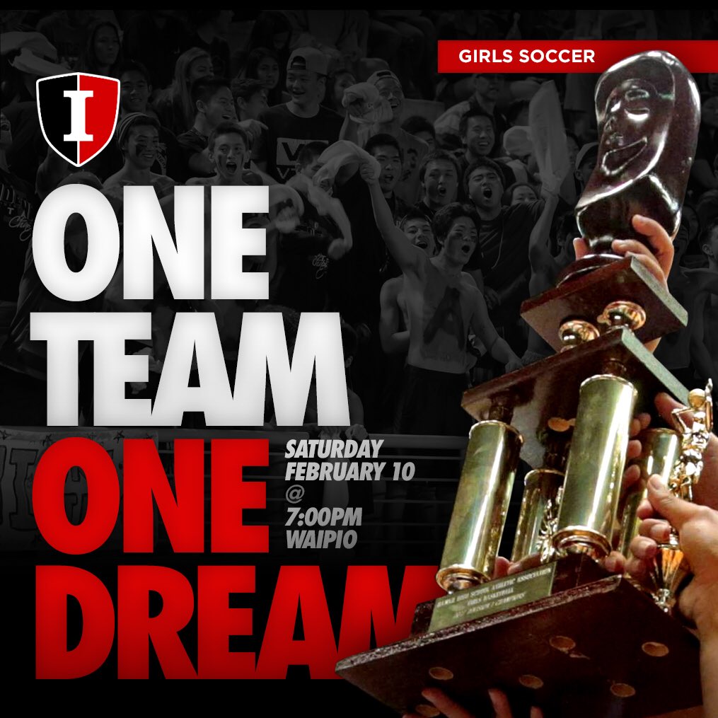 IoRaiderNation's tweet photo. STATE FINALS!!! Blackout! Support the #iolanigirlssoccer team TONIGHT at 7:00pm at Waipio. #roadtoblack #oneteamonedream #weareoneteam https://t.co/blaMUkqaPA