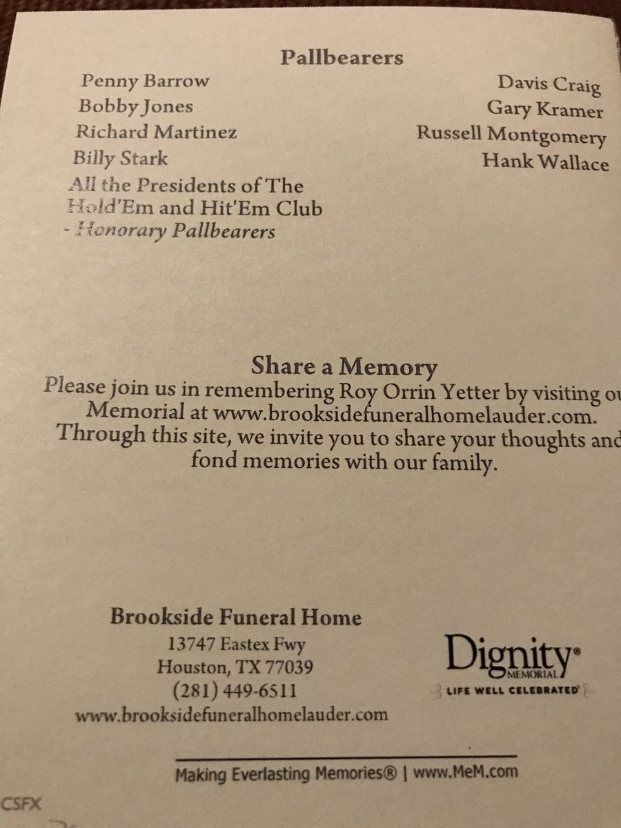 GHLA_Pres's tweet photo. For those who could not attend the funeral today. R.I.P. friend #Locksmith #Houston #GHLA #rip https://t.co/uORJnPTmjc
