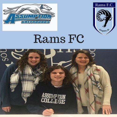 GoURIRams's tweet photo. Rams FC are proud to announce Steven Schmidt has signed his LOI to continue his soccer career at Assumption College. Best of luck to Steven next year as he starts his collegiate career. #RamsFCpride #NationalSigningDay2018 https://t.co/3CuX4dNR68