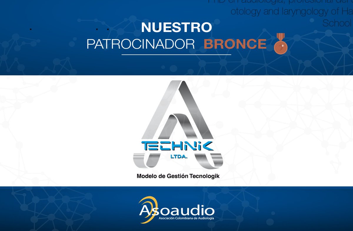 Technik Patrocinador Bronce de nuestro XI Congreso Internacional en Audiología y EXPO 2018 #yosoyasoaudio #congreso #Audiología #EXPO2018 evento@asoaudio.org.co asoaudio.org.co +5716168337