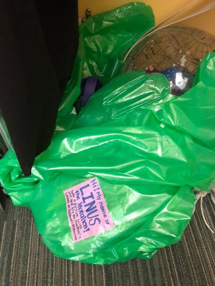 macphaidin_lib's tweet photo. Last Sunday was a tough night for all of us in New England, but apparently no one suffered more than Linus the #Libralien whose #psi deflated rapidly.
We shall attempt a repair over the weekend. https://t.co/OkO4ZFBlhD