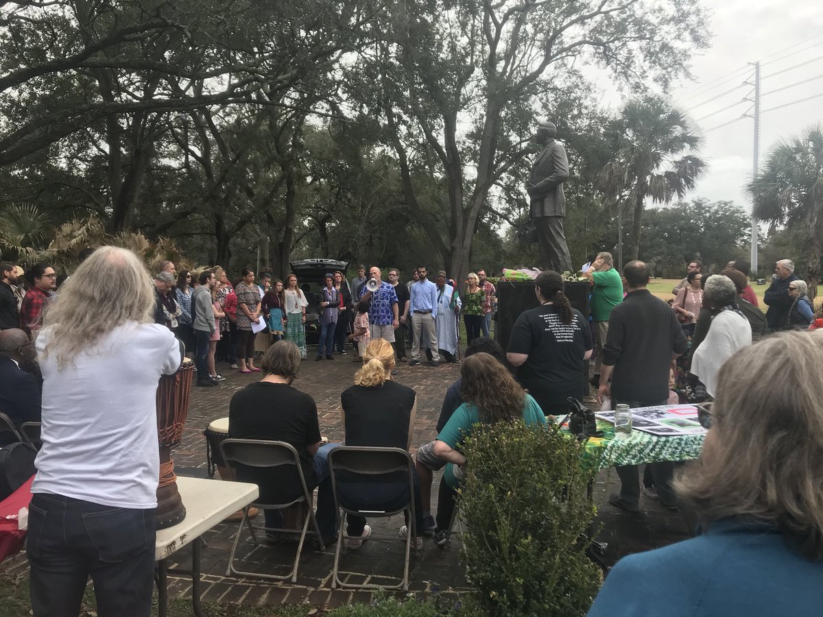 A memorial for local #BLM activist Muhiyidin d’Baha, who was killed in New Orleans Tuesday morning, is taking place until 1 p.m. near the Denmark Vesey monument at Hampton Park #chs