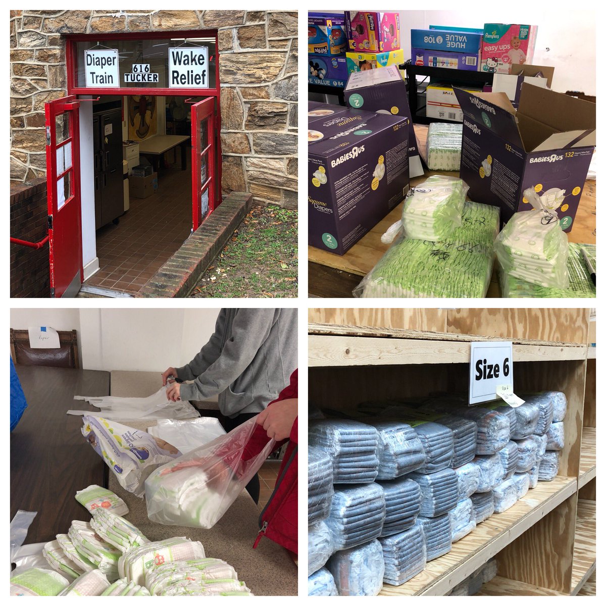sarahkirby's tweet photo. 1 in 3 families struggle to provide diapers for their children. Wake County Diaper Train does an amazing job providing diapers and children’s books to limited resource families. #diapertrain https://t.co/w0YkBTFMHh thanks Sharon Hayes for letting our kids be a part. https://t.co/zojxiwiLk2