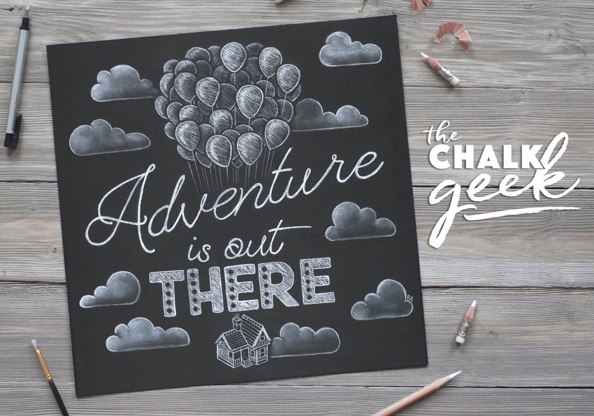 thechalkgeek's tweet photo. Excited to share the latest addition to my #etsy shop: PREORDER: Up Geeky Chalk Art Quote Print - Adventure is Out There! https://t.co/7wxzW5U34y #art #print #digital #black #white #up #disney #pixar #adventure https://t.co/y2PU1PoXxA