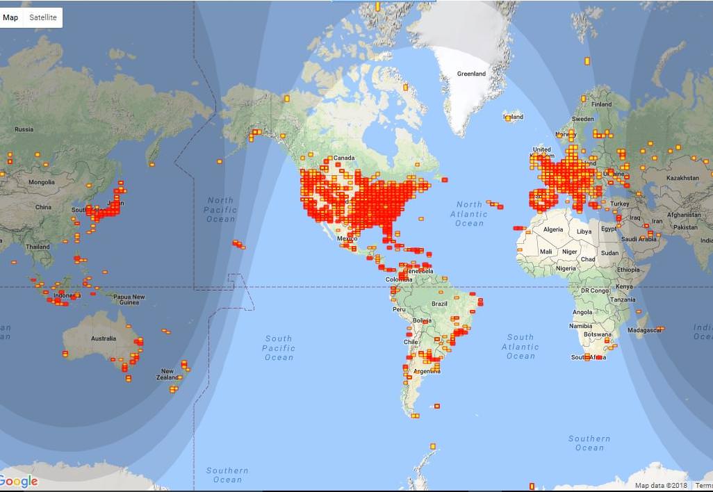 cuoops's tweet photo. One week with the #airspy #hfplus on 40 meters. 916 grids and 6228 unique calls. Made with #gridtracker at https://t.co/3hgFB2XhiJ @airspy @lambdaprog @rtlsdrblog https://t.co/UvCAa8R51M