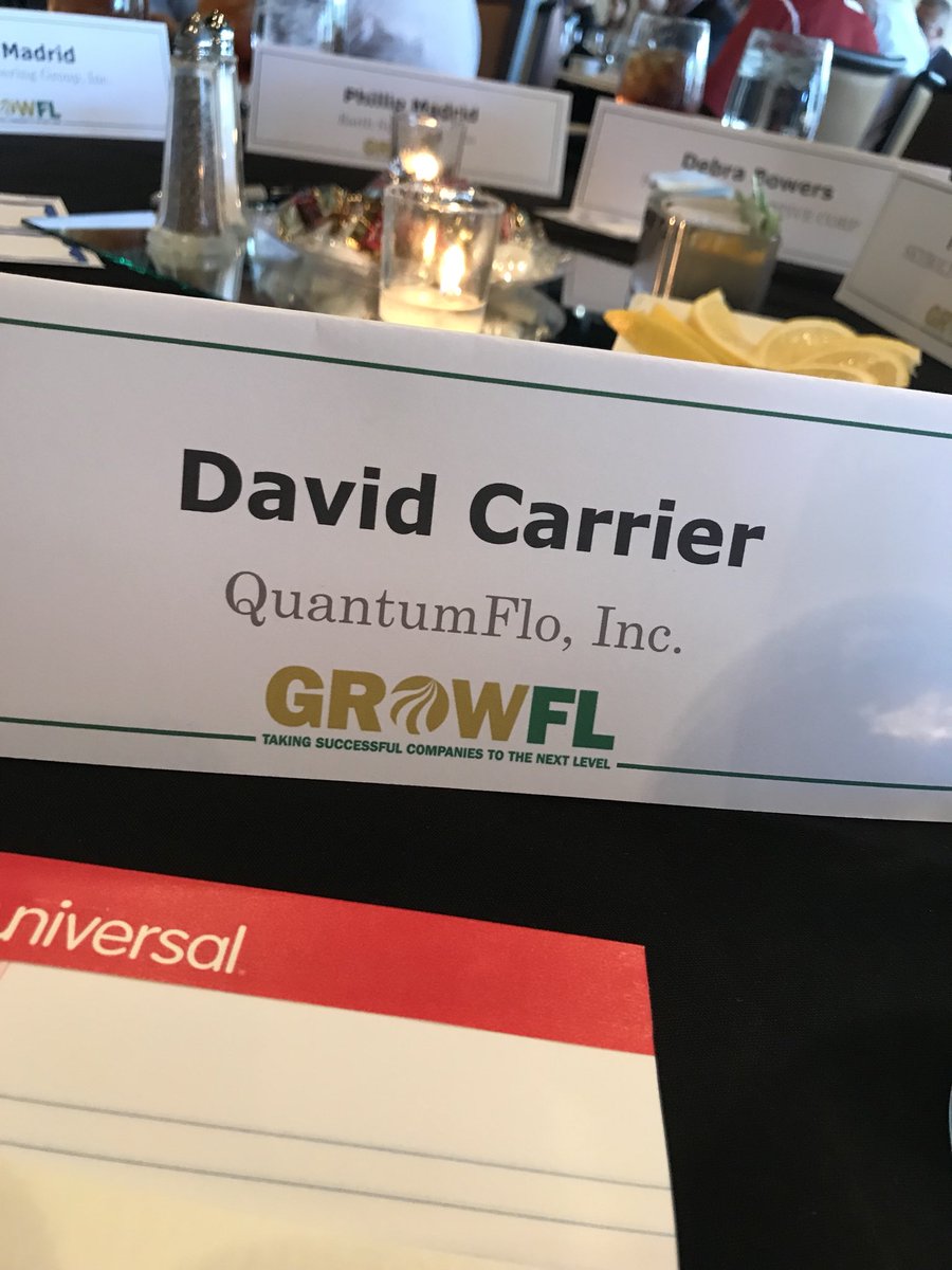 quantumflo's tweet photo. QuantumFlo is in attendance at the @GrowFL Leaders Luncheon in Tampa. We are proud to be a 2014 Alumni of the Florida Companies to Watch! #gowiththeflo #Quantumflo #GrowFL https://t.co/313YRAiklC