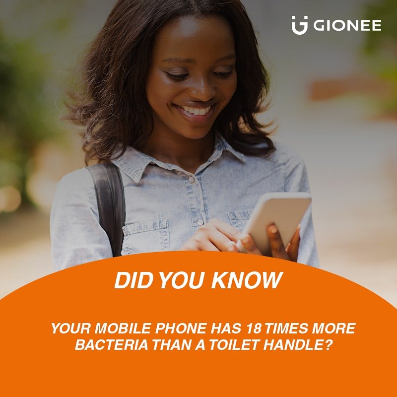 Gionee_ng's tweet photo. Did you know that your Mobile phone has 18 times more bacteria than a toilet handle?
You should thoroughly wipe your phone once a day to ensure you are keeping your phone clean and decreasing the chance of transmitting germs to your body.

#DidYouKnow #Gionee #GioneeFacts https://t.co/Bv0MsZTydt