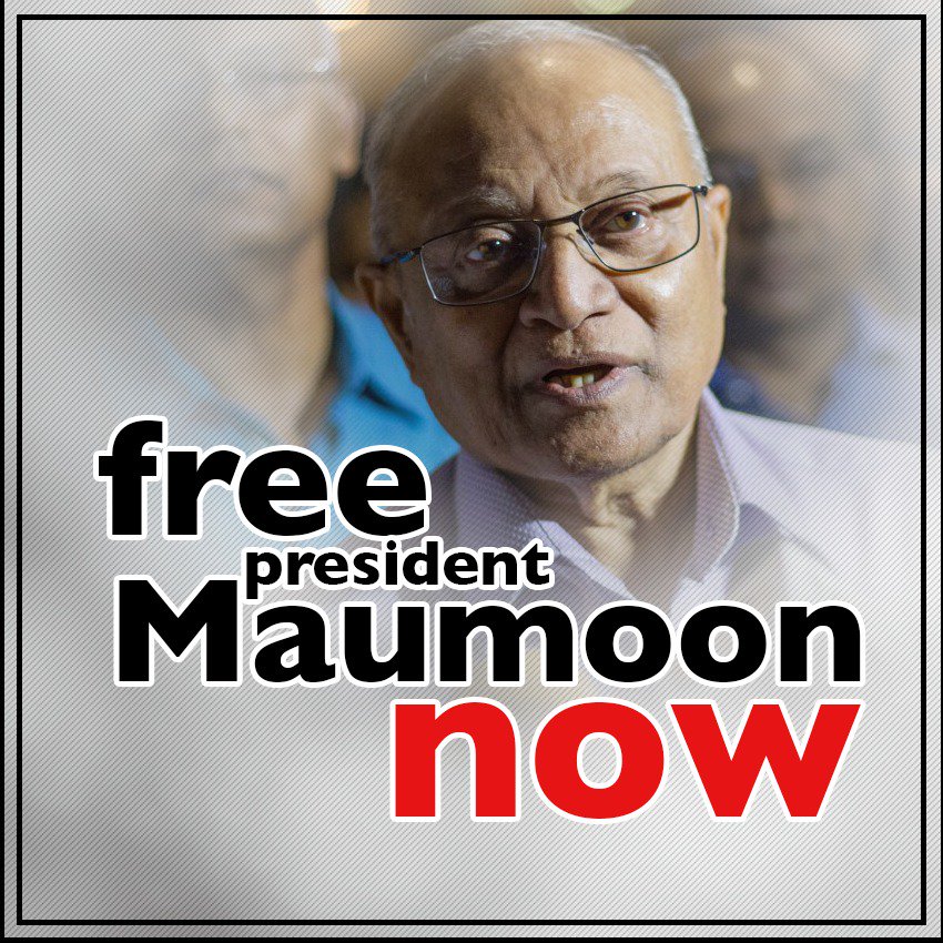 Shahydha's tweet photo. #FreePresidentMaumoon
#FreeNadheem
#FreeMpFaris
#FreeMpShinan https://t.co/maFWgkCjJt