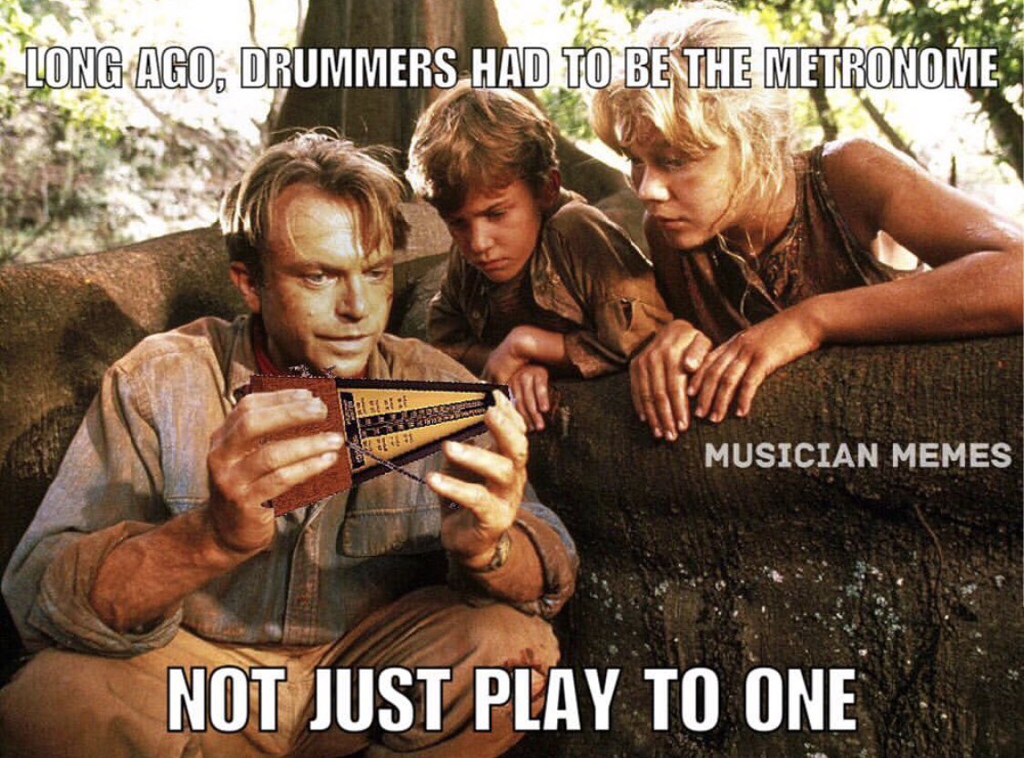 Where are my drummer at?? Tag a drummer who loves their metronome! #drums # drummer #foh #livesound #worship #worshipdrums #sundayseat, image size:1125x833