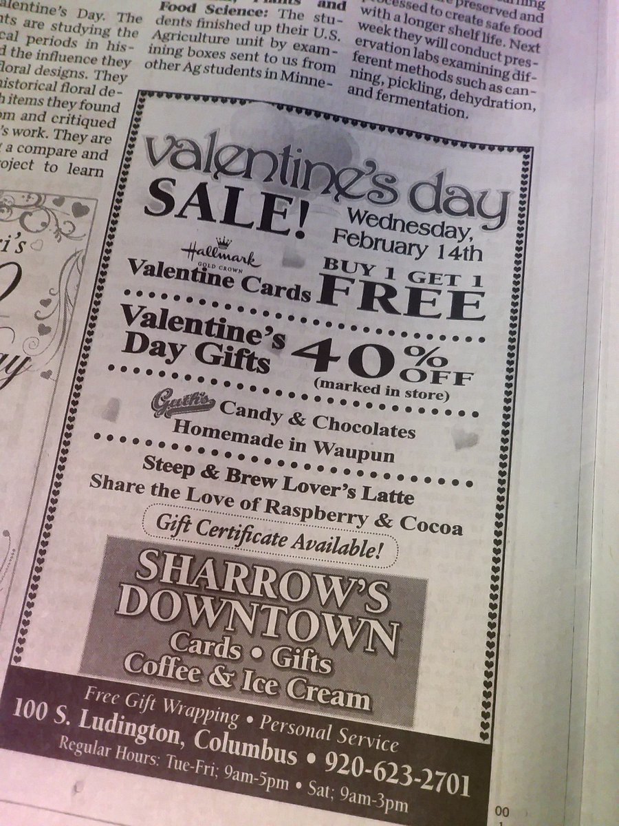 ForwardRxColWI's tweet image. #Vday2018 #HallmarkCrownStore #CafeFAIRCoffee #DowntownColumbusWI