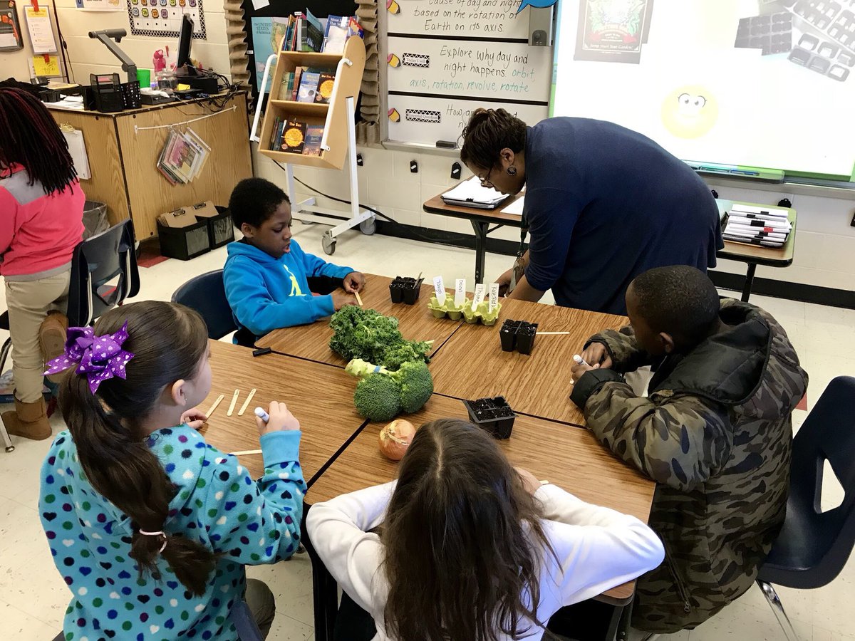 PopUpProduceCLT's tweet photo. Our new garden curriculum has hit the ground running! We had the pleasure of planting seeds indoors with Oakdale Elementary, on Thursday. We can’t wait to see their #ProduceProgress in the near future! https://t.co/nALwOzM56V