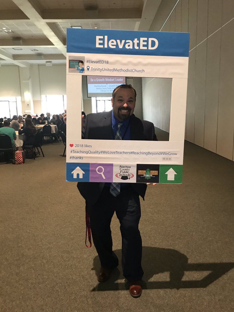 ACPSPDGal's tweet photo. GHS Assistant principal, Mike Testa getting excited about his session!! #ElevatED18 https://t.co/oHsmtalMlf