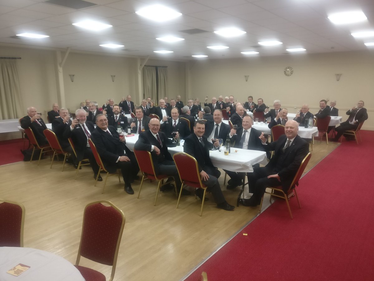 BillStarkey1705's tweet photo. A very happy crowd at Falegia Lodge No. 9499 for the Official Visits of the DepPGM. Super visit, great atmosphere, happy members. What's not to like.
@HantsMason 
@HantsMasonSC 
@GrahamW35148085 https://t.co/hP6RlWc1H8