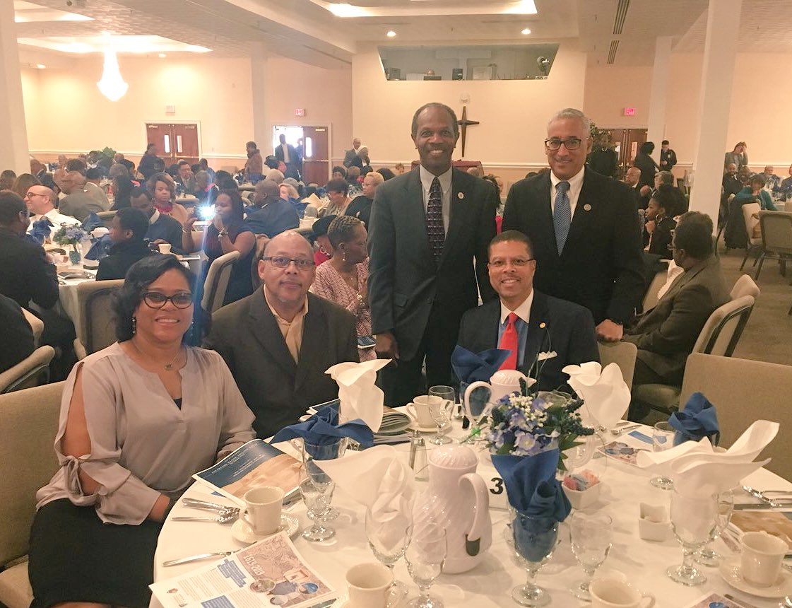 BobbyScott's tweet photo. Great to see such a nice turnout at the Aberdeen Gardens Historic and Civic Association 21st Black History Month Program this morning. Pictured w/ Audrey Vann, Rev. Simeon Green, Hpt. Mayor Donnie Tuck, Hpt. School Super. Jeffrey Smith and Hpt. Councilman Will Moffett https://t.co/MtyNi16JzK