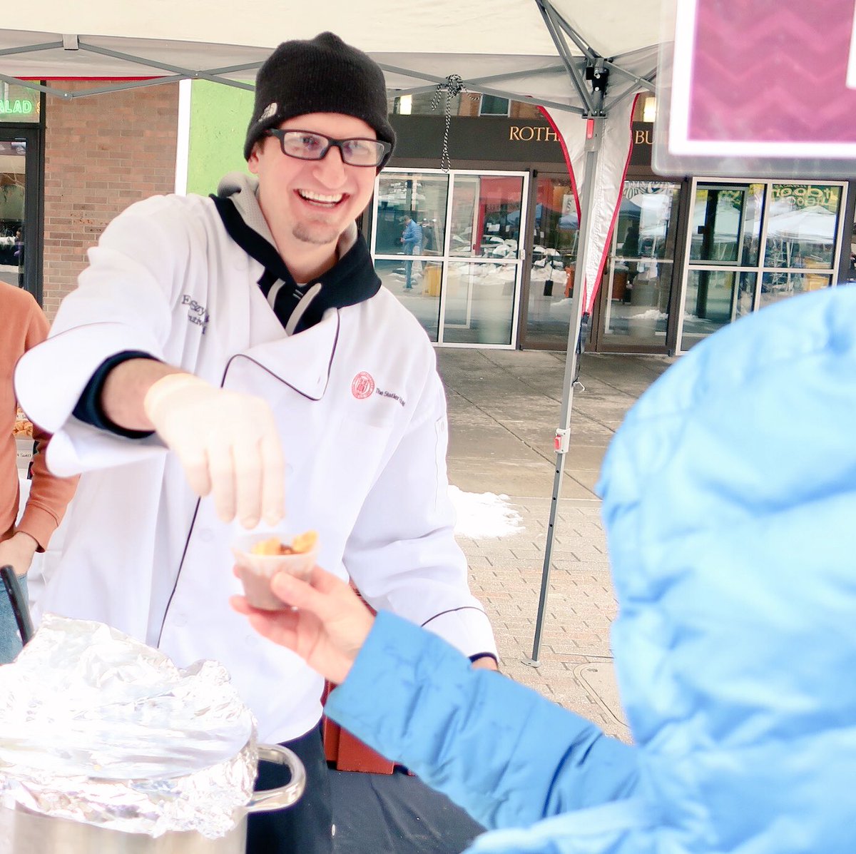 Cornell's tweet photo. Warm up your tastebuds at #Twithaca’s annual Chilli Cook-off today🥣. Make sure to check out our Taverna Banfi and Cornell Catering booths! 11:30-4 p.m. https://t.co/aEkqOiDpZr