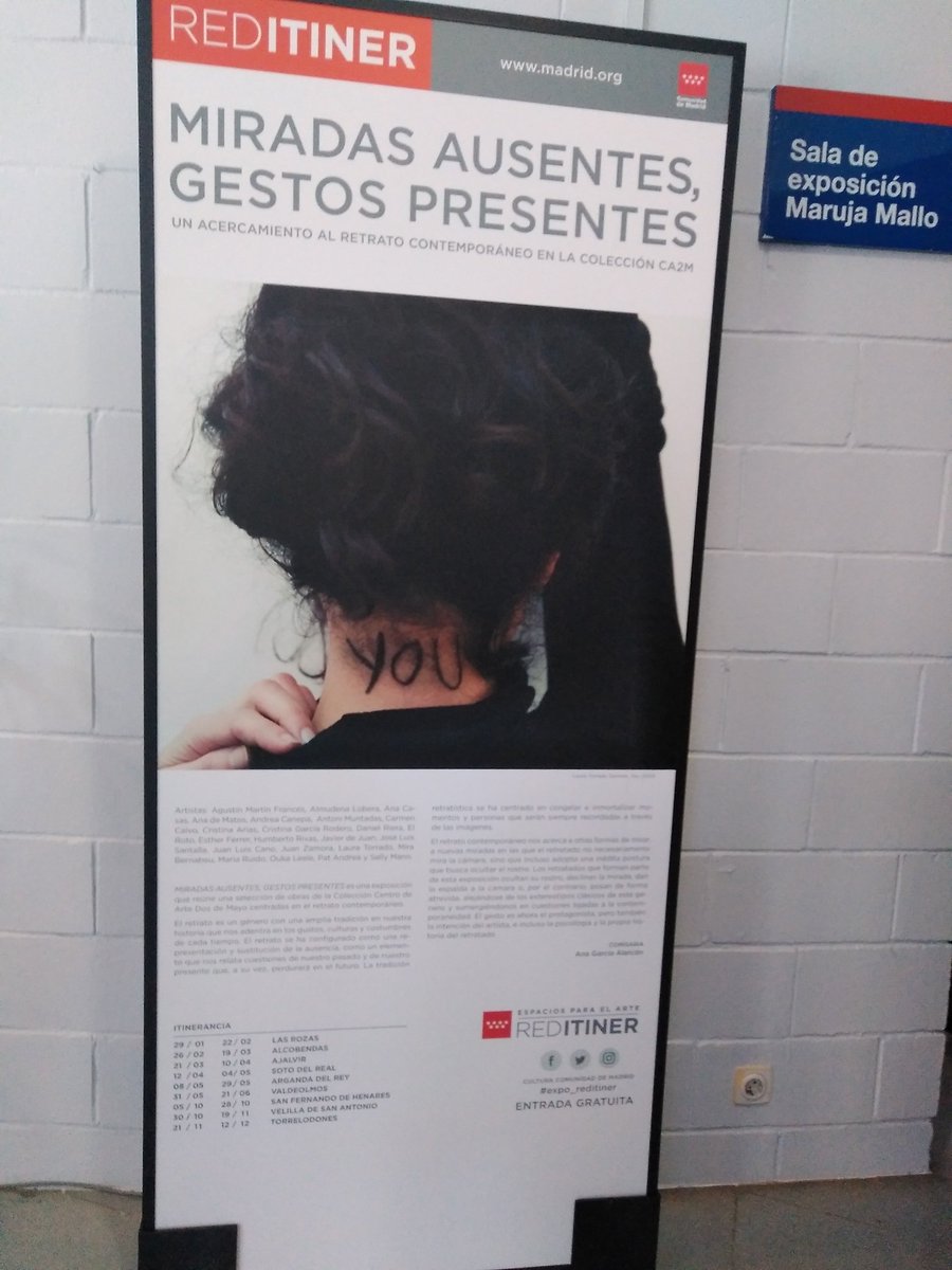 Isart_GL's tweet photo. Mañana de visita a una de las exposiciones de Red Itiner "Miradas ausentes, gestos presentes"  el retrato contemporáneo en la colección @CA2M_Madrid 
Muy recomendable podéis verla en Las Rozas: https://t.co/fmmeGy6Dea
Gracias a @CulturaCMadrid @ArtMadridferia 
#expo_reditiner https://t.co/UgCJI9HPRr