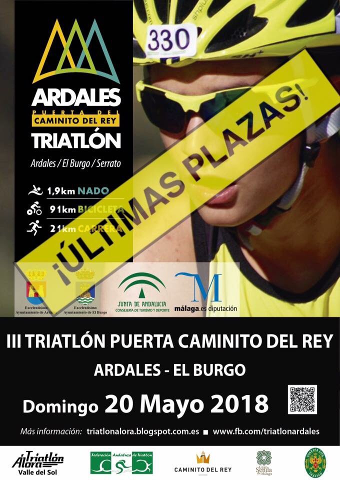 TriMDArdales's tweet photo. ¡No te quedes sin participar en el III TRIATLÓN PUERTA CAMINITO DEL REY. ARDALES-EL BURGO. !
¡Últimas plazas ! 

Enlace inscripciones: 
https://t.co/FrXnwt62w2 https://t.co/YBigbCGSzR