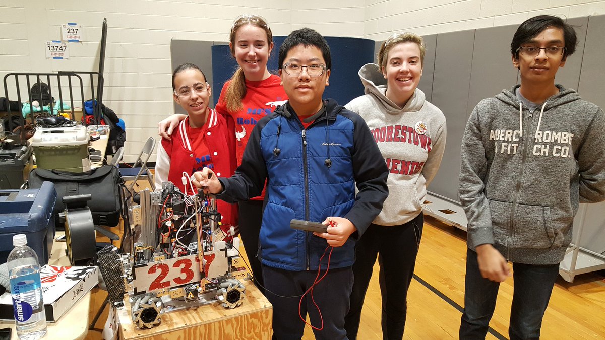 MOmilianMFS's tweet photo. The MFS HAWKS are ready to complete at the South Jersey TTC robotics tournament.  @mfsfox https://t.co/cBiPSSlhOd