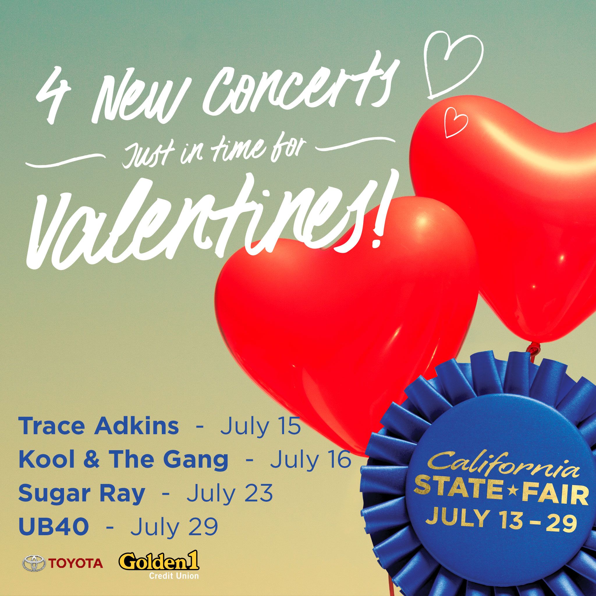 CAStateFair on Twitter "4 new concerts just in time for Valentines