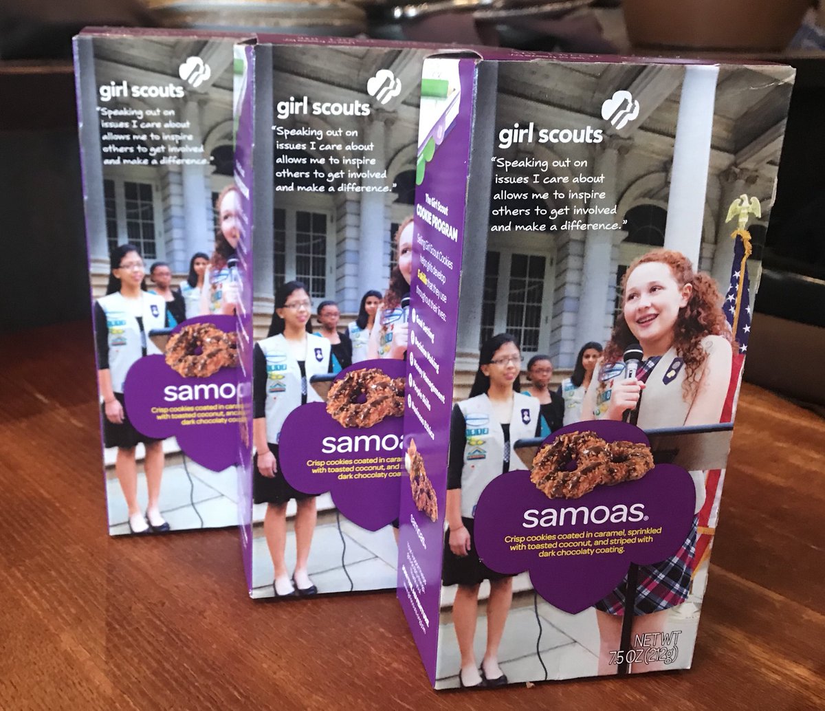 VeronicaL5209's tweet photo. When you walk by the Girl Scout cookies and actually say no but your husband knows how much you LOVE them!! #3boxes #myhubbyisthebest https://t.co/wLGJIFTNsd