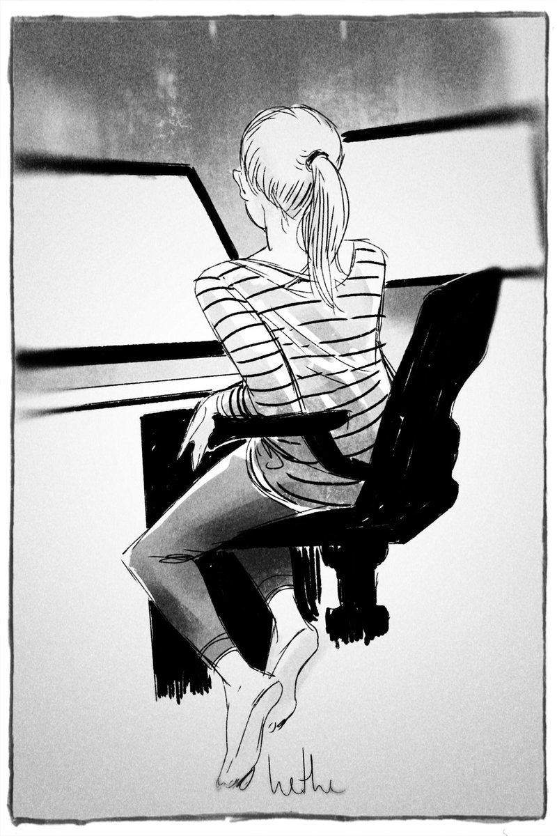 A sketch of the lovely missus as she sits :) #iPadPro #procreate 