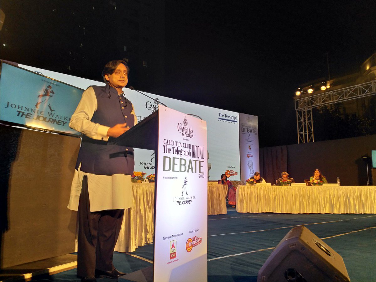 'My opponents claim that my party follows only one family. Arre bhai, at least we have a whole family: you have to follow only one man. Your only mantra is Om NaMo namaha.' My closing rebuttal speech at the @ttindia TelegraphDebate in Kolkata tonight