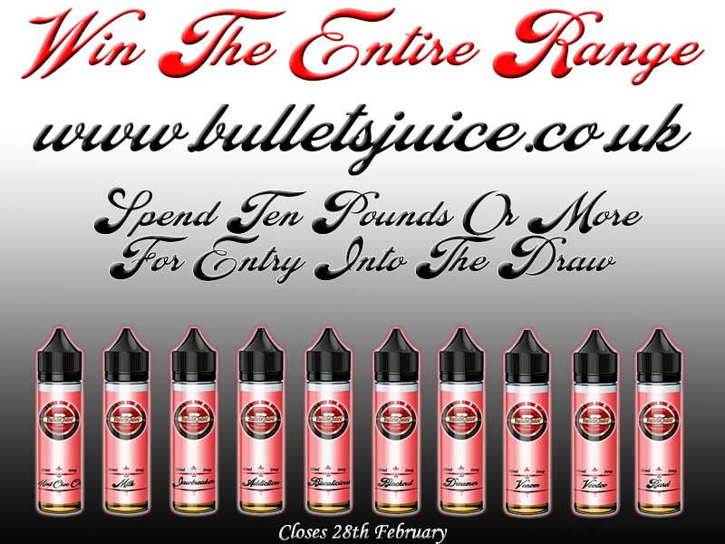 #Win the entire bullets short fill range, simply head over to bulletsjuice.co.uk and spend £10 or more for a chance to #win #bulletsjuice