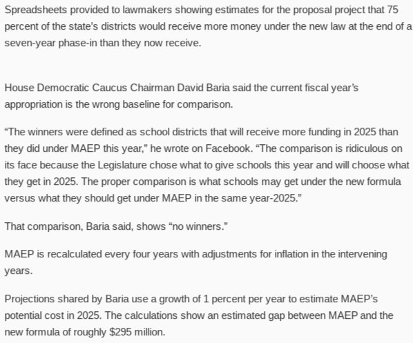 Gravit80's tweet photo. Bottom line: Nobody wins.
In 7 years, the #publicschool funding pie will be $290 million less than under MAEP.  Period.
Are you #FedUpWith50? Well, this does not help! 
Who wins/loses under #MAEP rewrite?
https://t.co/qAikLS774U
#msedu #No2VouchersMS #ProtectSchoolFunding #msleg https://t.co/fubGzuCrKl