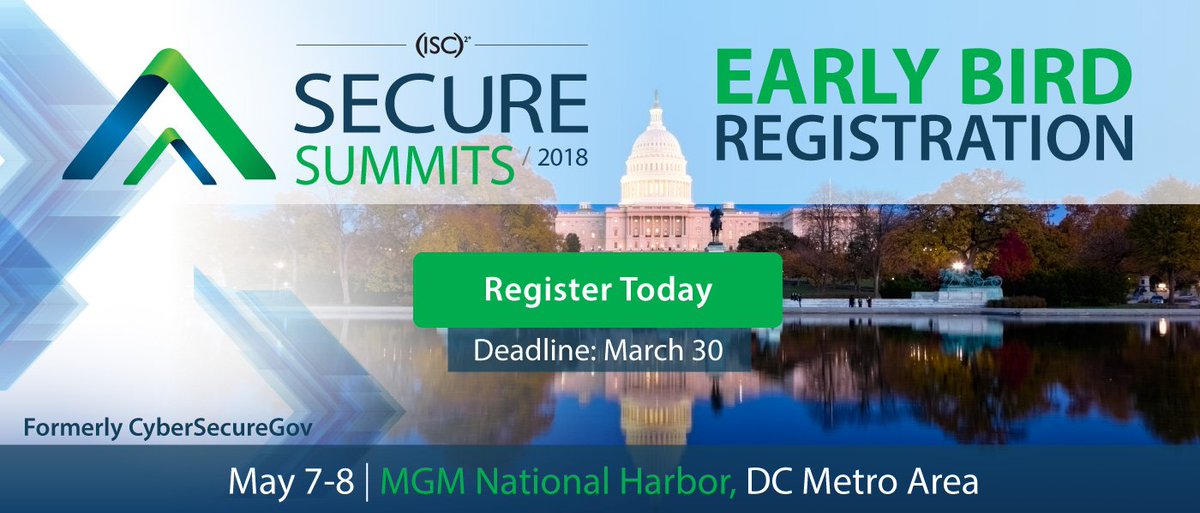 ISC2's tweet photo. Don't miss Kevin Charest, chair of the #ISC2 Board of Directors, speaking at Secure Summit DC (formerly #CyberSecureGov). He will speak on #Cybersecurity in a Digital Transformation World. Register today! https://t.co/fj6DTrentI https://t.co/BIgVLLGW9d