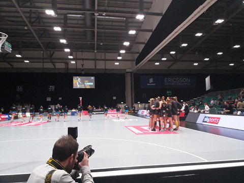 brumradiosports's tweet photo. Hanging out at the Ricoh for @brumradio with the champs @Wasps_Netball about to start their season- no big deal 

This is going to be INTENSE updates coming at ya, centre pass 7pm #netballfamily #wearewasps https://t.co/0dYEs4NdK1