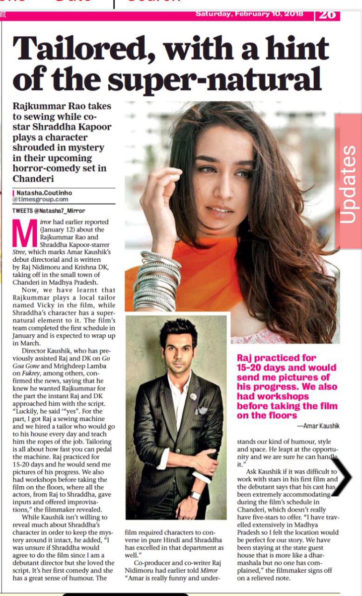 Rajkummar Rao On Twitter Stree With This Wonderful Stree Shraddhakapoor Mahan Purush Dinoo Amarkaushik Rajndk