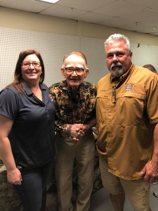 SCGunShow's tweet image. This is “Red” Carter! He is 91 years old! He started his gun business in 1964 and has been attending our gun shows since 1988. At only 16 years old, Red served our country in the USNN for the last year and a half of WWII. Come out to the show this weekend in Panama City at t…